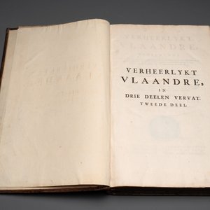 Verheerlykt Vlaandre, Flandria Illustrata, an illustrated chronicle of Flanders in three tomes and two volumes, Flanders, dated 1735 — photo 17