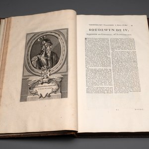 Verheerlykt Vlaandre, Flandria Illustrata, an illustrated chronicle of Flanders in three tomes and two volumes, Flanders, dated 1735 — photo 8