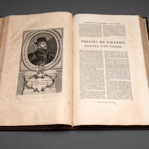 Verheerlykt Vlaandre, Flandria Illustrata, an illustrated chronicle of Flanders in three tomes and two volumes, Flanders, dated 1735 — photo 10