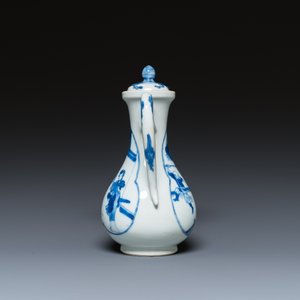 Verseuse couverte en porcelaine de Chine en bleu et blanc à décor 'Xi Xiang Ji', marque de Xuande, Kangxi — photo 5