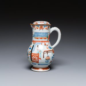 Verseuse couverte en porcelaine de Chine verte-Imari à décor d'une scène du 'Xi Xiang Ji', Yongzheng — photo 2