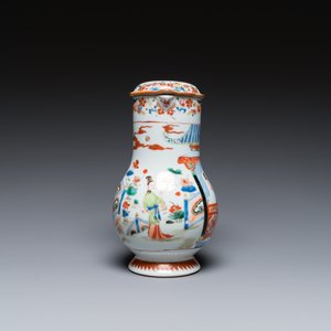 Verseuse couverte en porcelaine de Chine verte-Imari à décor d'une scène du 'Xi Xiang Ji', Yongzheng — photo 3
