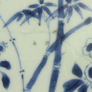 Verzameling van merendeel blauw en witte borden , kopjes en schoteltjes in Chinees porselein, 18e-19e eeuw — foto 20
