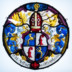 Vier beschilderde glas-in-loodramen met wapendecor, Zwitserland, 19e eeuw — foto 11