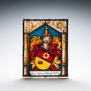Vier beschilderde glas-in-loodramen met wapendecor, Zwitserland, 19e eeuw — foto 5