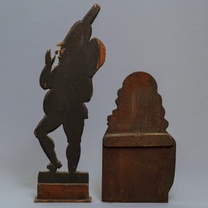 Vier beschilderde houten panelen met figuren, Nederland, 18e eeuw — foto 5