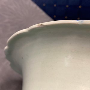 Vier Chinese blauw-witte celadon vazen, 19e eeuw — foto 14