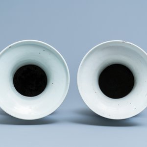 Vier Chinese blauw-witte en celadon vazen, 19e eeuw — foto 12
