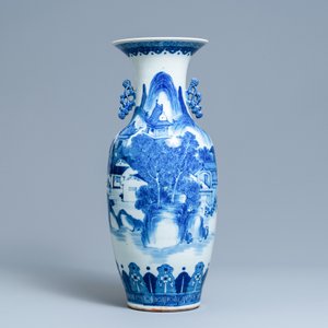 Vier Chinese blauw-witte en celadon vazen, 19e eeuw — foto 2