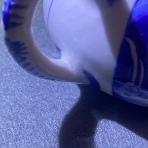 Vier Chinese blauw-witte theepotten met deksels, Kangxi — foto 12