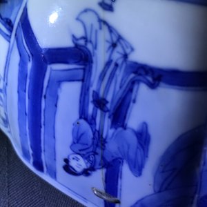 Vier Chinese blauwwite kommen, Kangxi — foto 16