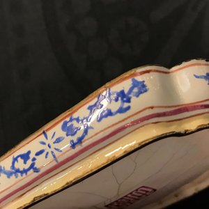 Vier Chinese Canton email vierkante schoteltjes, Qianlong — foto 13