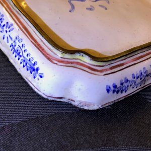 Vier Chinese Canton email vierkante schoteltjes, Qianlong — foto 23