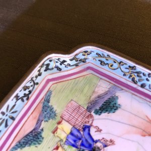 Vier Chinese Canton email vierkante schoteltjes, Qianlong — foto 9