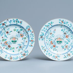 Vier Chinese doucai schotels, Kangxi — foto 2
