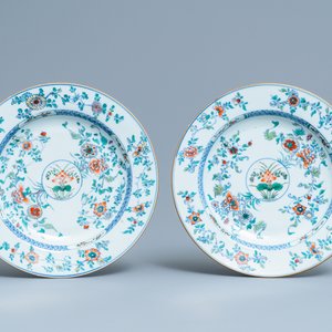 Vier Chinese doucai schotels, Kangxi — foto 3
