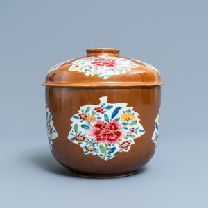 Vier Chinese famille rose capucijner kommen, Qianlong — foto 4