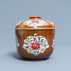 Vier Chinese famille rose capucijner kommen, Qianlong — foto 5
