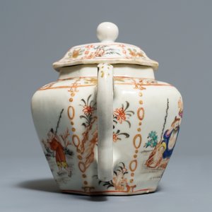Vier Chinese famille rose en blauwwitte kannen en theepotten, Kangxi/Qianlong — foto 24
