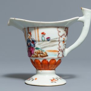 Vier Chinese famille rose en blauwwitte kannen en theepotten, Kangxi/Qianlong — foto 10