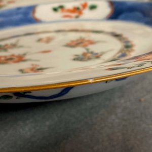 Vier Chinese famille verte borden met eenden in een lotusvijver, Kangxi — foto 5