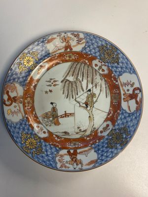 Vier Chinese Imari-stijl 'Xi Xiang Ji' borden, Yongzheng — foto 14
