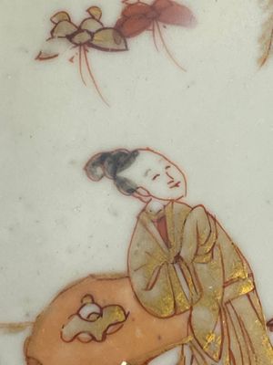 Vier Chinese Imari-stijl 'Xi Xiang Ji' borden, Yongzheng — foto 3
