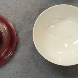 Vier Chinese kommen met floraal decor op blauwe fondkleur, Yongzheng merk, Republek — foto 28