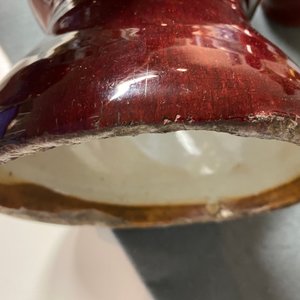 Vier Chinese monochrome sang de boeuf en flambé vazen, 19/20ste eeuw — foto 9