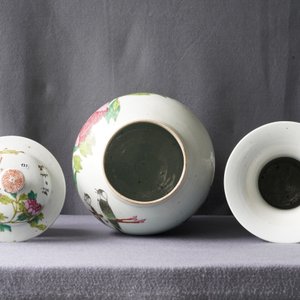 Vier Chinese qianjiang cai vazen, 19/20e eeuw — foto 19
