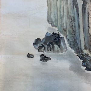 Vier Chinese rolschilderingen met doorlopend landschapsdecor, 20e eeuw — foto 13