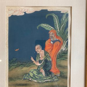 Vier Chinese schilderijen met onsterfelijken, inkt en kleur op papier, 19e eeuw — foto 11