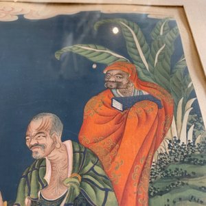 Vier Chinese schilderijen met onsterfelijken, inkt en kleur op papier, 19e eeuw — foto 14