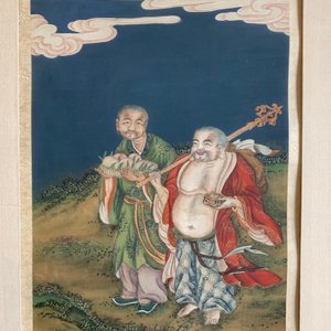 Vier Chinese schilderijen met onsterfelijken, inkt en kleur op papier, 19e eeuw — foto 15