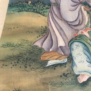 Vier Chinese schilderijen met onsterfelijken, inkt en kleur op papier, 19e eeuw — foto 24