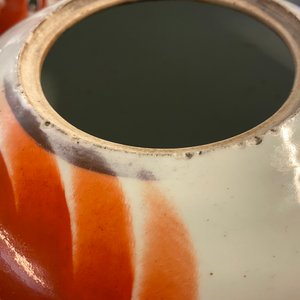 Vier Chinese vazen met ijzerrood decor van boeddhistische leeuwen, 19/20e eeuw — foto 26