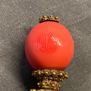 Vier Chinese verguld bronzen hoedentoppen, Qing — foto 8