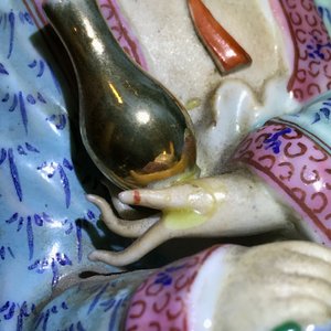 Vier diverse Chinese famille rose figuren, drie met zegelmerk, 19/20e eeuw — foto 18