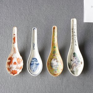 Vier diverse Chinese lepels, 19/20e eeuw — foto 6