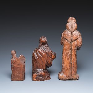 Vier diverse religieuze houten sculpturen, 16/17e eeuw — foto 8