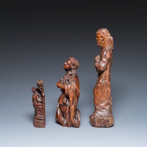 Vier diverse religieuze houten sculpturen, 16/17e eeuw — foto 9