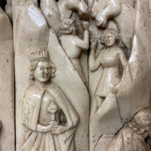Vier gestoken benen paneeltjes van een 'Embriachi' koffer, Italië, 15e eeuw — foto 4