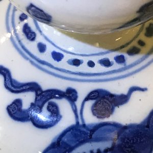 Vier kleine blauwwitte en kasjmier palet Delftse vaasjes, eind 17e eeuw — foto 18
