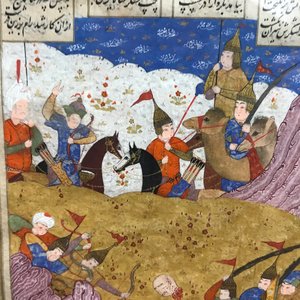 Vier Perzische miniaturen, Iran, 19e eeuw — foto 25