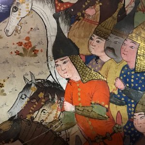 Vier Perzische miniaturen, Iran, 19e eeuw — foto 9