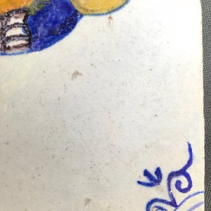Vier polychrome Delftse tegels met vogels, 17e eeuw — foto 11