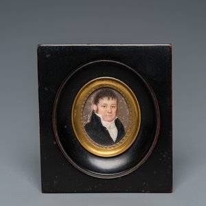 Vier portretminiaturen, Engeland en/of Frankrijk, 18/19e eeuw — foto 6