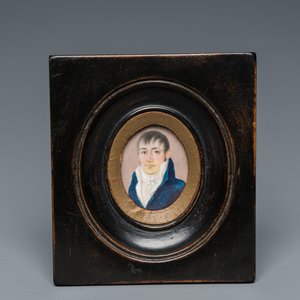 Vier portretminiaturen, Engeland en/of Frankrijk, 18/19e eeuw — foto 7