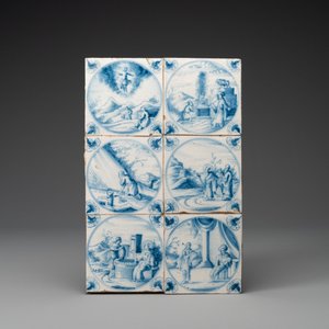 Vierenveertig blauw-witte en polychrome Delftse tegels, 17/18e eeuw — foto 2