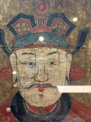 Vietnamese school: 'Two Portraits of Taoist Shamans Dao', ink and colour on parchment, 18/19th C. — photo 2